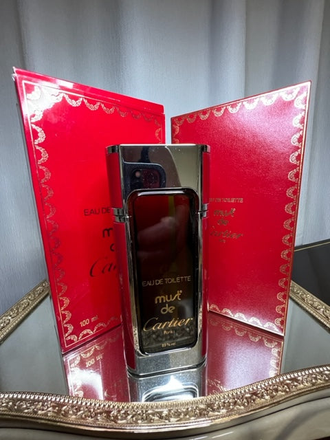 Must de Cartier edt 100 ml. Rare, vintage 1981. Full bottle box without