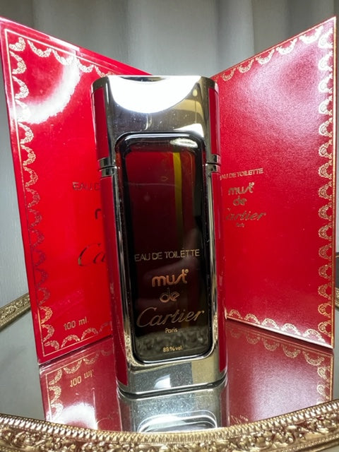 Must de Cartier edt 100 ml. Rare, vintage 1981. Full bottle box without