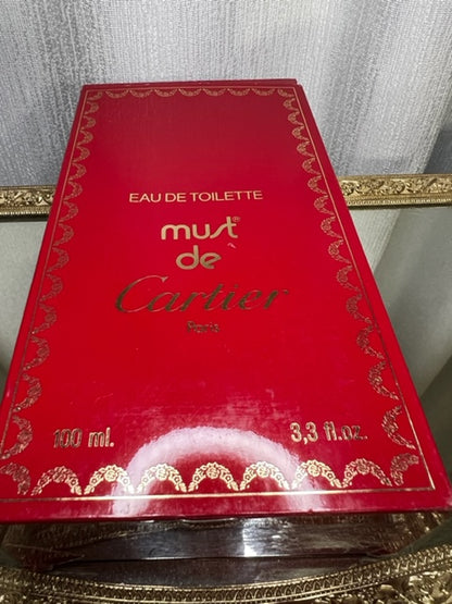 Must de Cartier edt 100 ml. Rare, vintage 1981. Full bottle box without