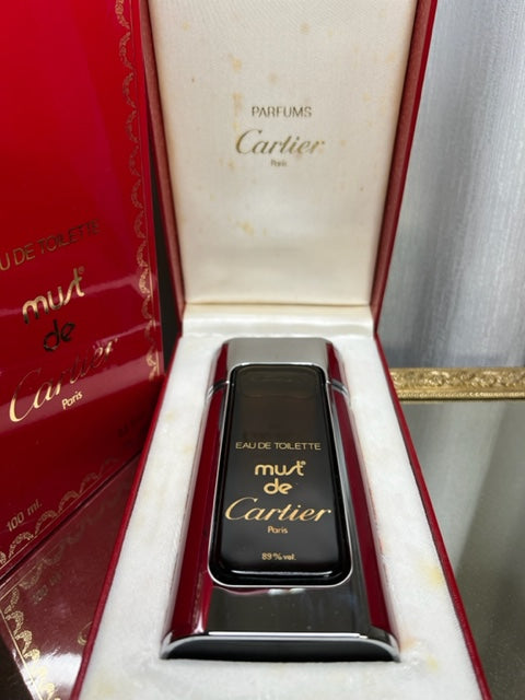 Must de Cartier edt 100 ml. Rare, vintage 1981. Full bottle box without