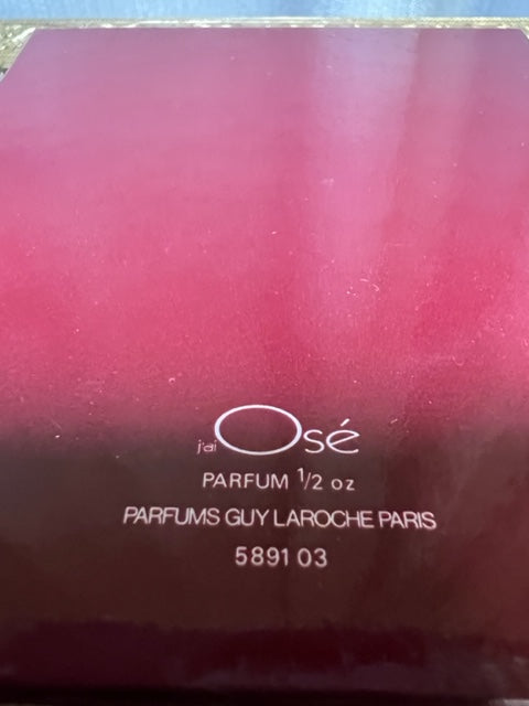 J’ai Osé Guy Laroche pure parfum 14 ml. Vintage 1978 édition. Sealed bottle