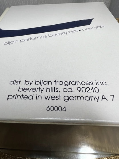 Bijan Bijan pur parfum (extrait) 7,5 ml. Édition vintage 1986 Allemagne de l'Ouest.