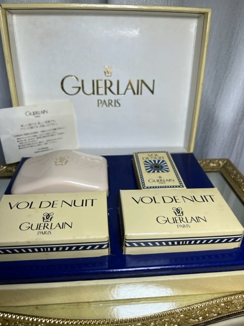 Vol de Nuit Guerlain perfume gift set 3 perfume savon and edt. Vintage 1970. Sealed