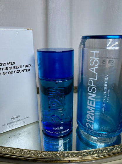 212 Men Splash Carolina Herrera edt 100 ml. Millésime 2007 original. Flacon scellé