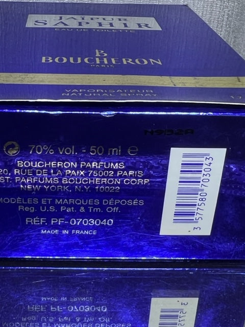 Jaipur Saphir Boucheron edt 50 ml. Vintage 1999. Flacon scellé