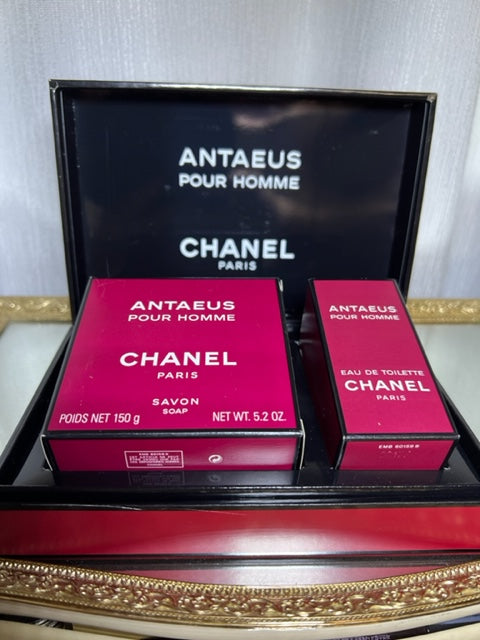 Antaeus Chanel perfume set edt and perfume savon. Sealed. Vintage
