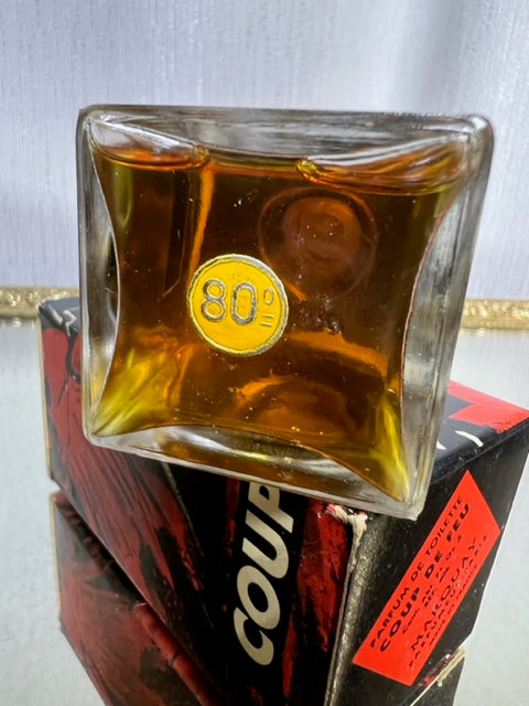Parfum Marquay Coup de Feu 59 ml. Édition rare de 1957. Flacon scellé