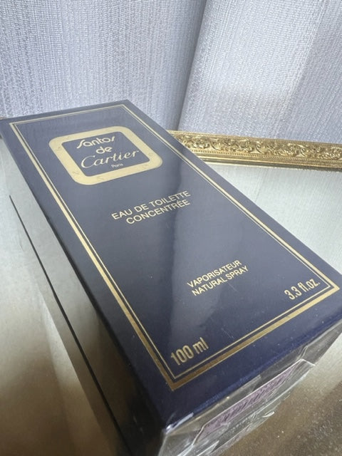 Cartier Santos de Cartier concentree edt 100 ml. Vintage 1982. Sealed