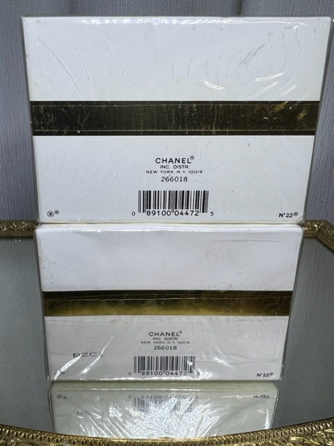 Chanel no 22 parfum savon (soap) set 150 gx2. Vintage, scellé