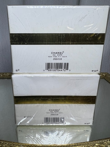Chanel no 22 parfum savon (soap) set 150 gx2. Vintage, scellé
