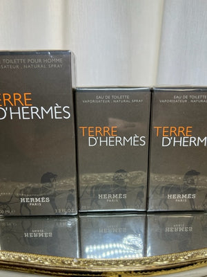 Hermes Terre d’Hermes perfume set: edt 100 ml, edt 50 ml, edt 50 ml. Vintage 2006-2007 edition). Sealed