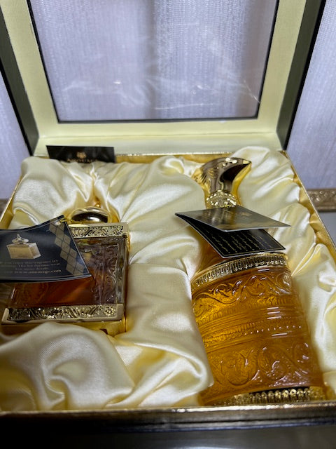 Amouage Gold perfume set Woman 50 ml and Men 50 ml. Gift box. Vintage 1983. Sealed bottle