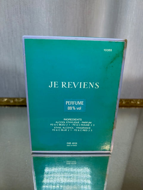 Worth Je Reviens extrait 15 ml. Vintage 1970. Sealed bottle.