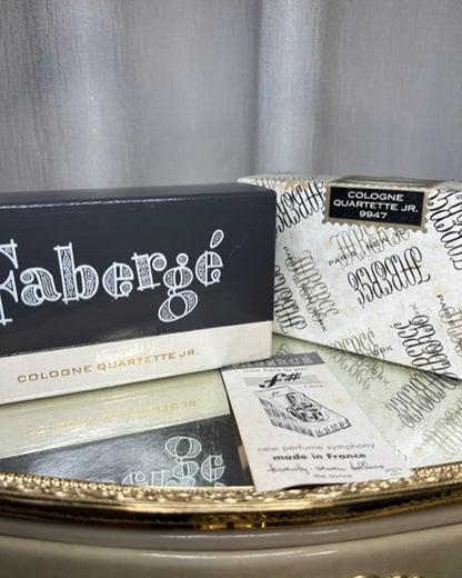 Faberge perfumes gift set. 4 parfums rare vintage 1970. Sealed bottle