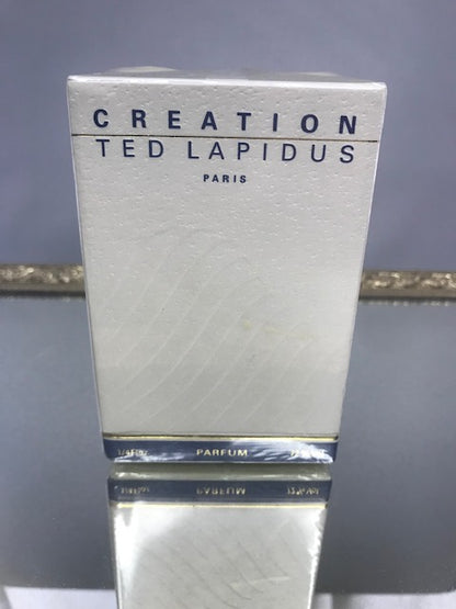 Création Ted Lapidus pur parfum 7,5 ml. Rare, première édition originale. Scellé. Poids 101g