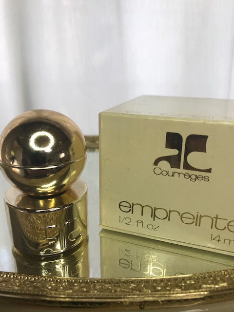Courrèges Empreinte pur parfum 14 ml. Rare, flacon vintage 1970 plein/scellé.