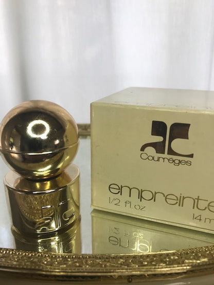 Courrèges Empreinte pur parfum 14 ml. Rare, flacon vintage 1970 plein/scellé.