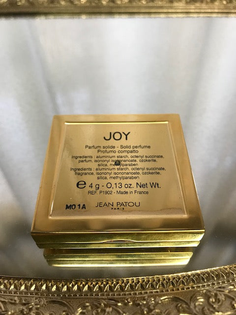 Joy Jean Patou poudree parfum 4 g gold case. Rare, vintage. Sealed