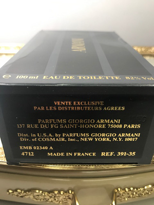 Giorgio Armani edt 100 ml. Rare, vintage, original first edition 1982s. Sealed bottle