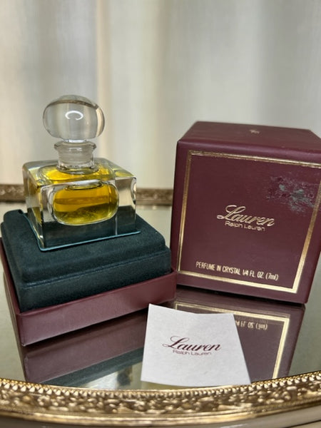 Lauren by Ralph Lauren (1978) PARFUM/Extrait 1/2 fl.oz /15 ml , Perfume in  Crystal ,Rare Vintage Pure Perfume for Women , Gift Idea