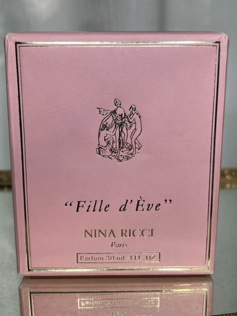 Fille d'Eve Nina Ricci pure parfum 30 ml. Vintage 1970s. Lalique crystal bottle.