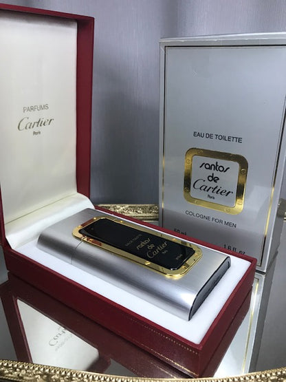Santos de Cartier eau de toilette 50 ml. Raro, vintage, prima edizione. Sigillato/pieno.