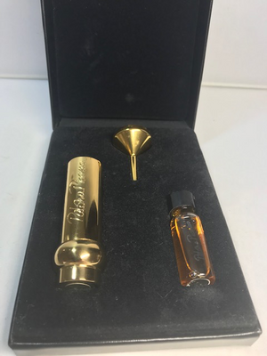 Paloma Picasso pure parfum 7,5 ml gold case gift set. Rare, vintage. Sealed/full