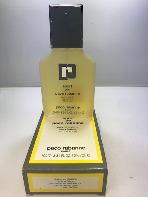 Sport de Paco Rabanne eau de toilette 100 ml. Rare, vintage. Scellé