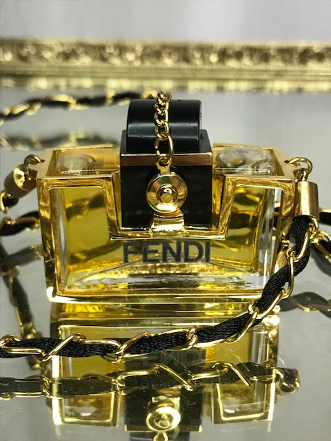 Fendi Fendi pure parfum 6 ml (gold pendant and chain). Rare, vintage 1985 original edition. Sealed