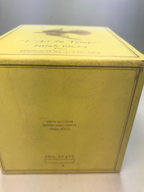 L’Air du Temps Nina Ricci pur parfum 15 ml. Rare, vintage. Scellé.