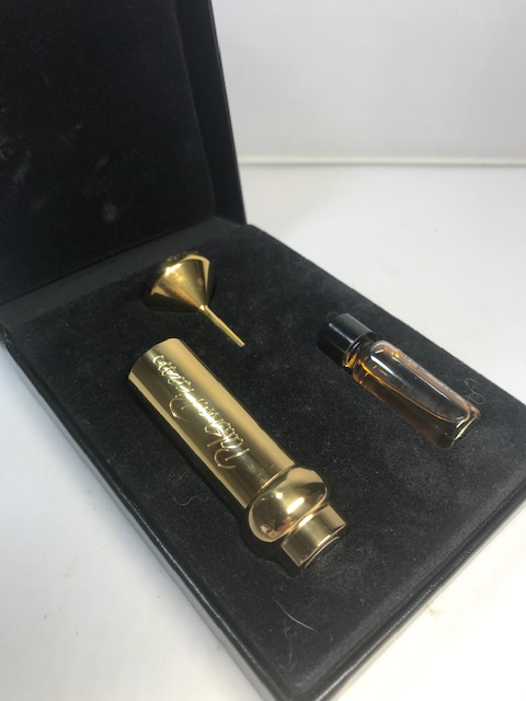 Paloma Picasso pure parfum 7,5 ml gold case gift set. Rare, vintage. Sealed/full
