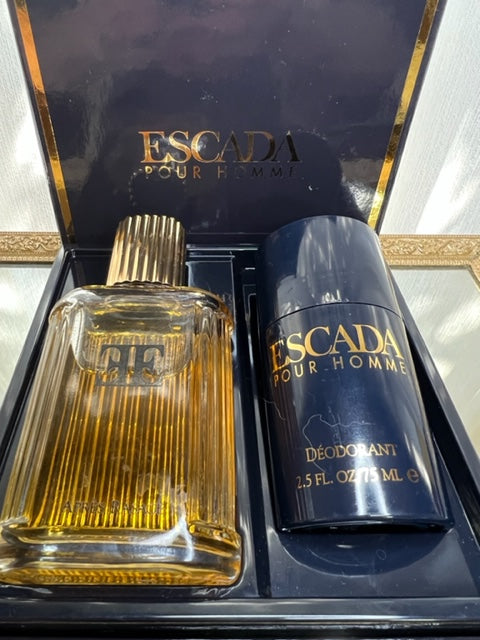 Escada pour Homme Escada Parfums set. Vintage 1993 edition. Sealed bottles