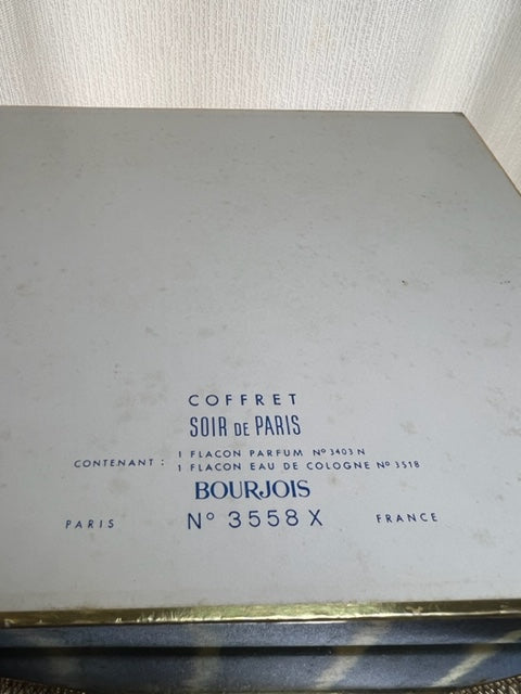 Soir de Paris Bourjois coffret parfum extrait 15 ml et edc 50 ml. Vintage années 50.
