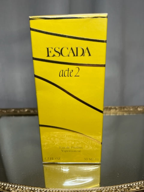 Escada Acte 2 edp 50 ml. Vintage 1990 original. Sealed