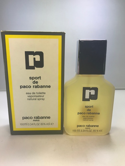 Sport de Paco Rabanne eau de toilette 100 ml. Rare, vintage. Scellé