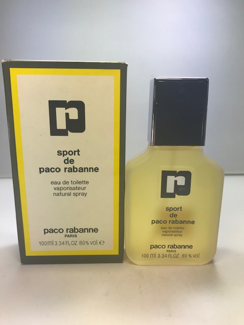 Sport de Paco Rabanne eau de toilette 100 ml. Rare, vintage. Sealed