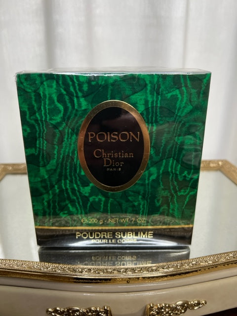 Poison Dior perfume poudre sublime (dusting powder) 200 g. Vintage 1989. Sealed. Luxurious