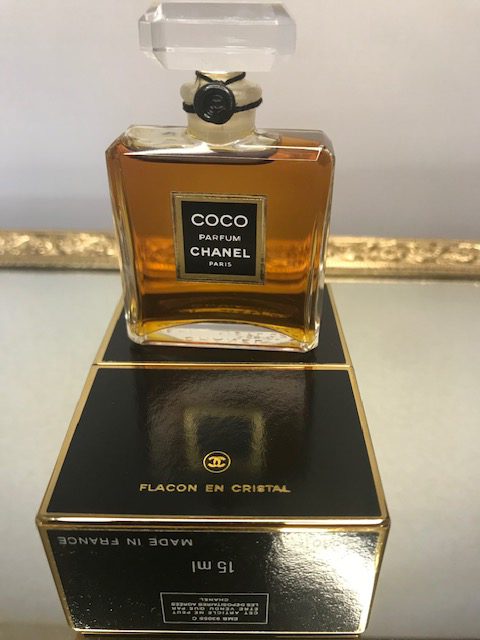 Coco parfum Chanel pure parfum 15 ml. Rare, vintage original first edition. Crystal bottle