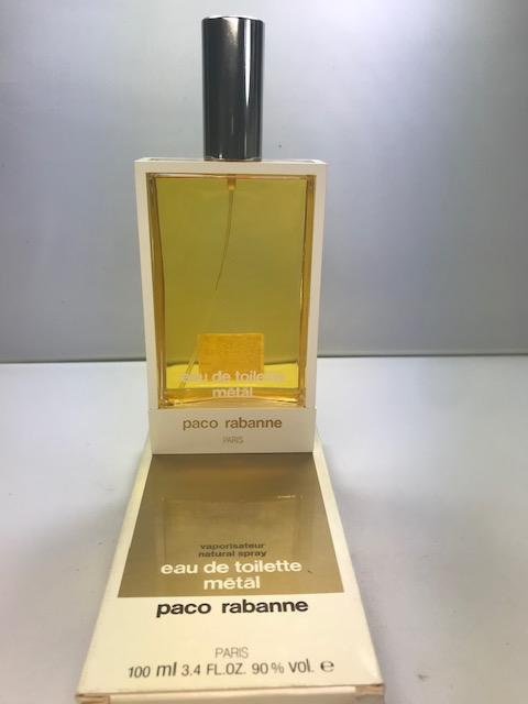 Metal Paco Rabanne eau de toilette 100 ml. Rare, vintage. Scellé