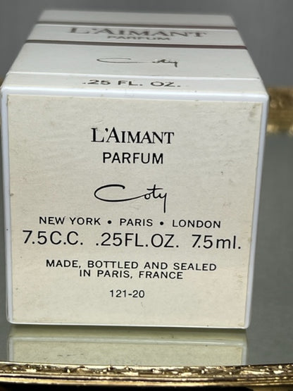 L’Aimant Coty parfum pur 7,5 ml. Vintage 1970. Flacon scellé
