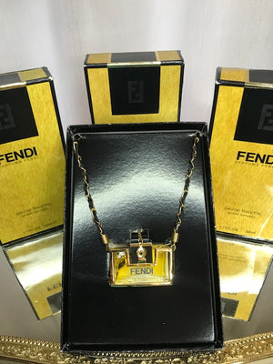 Fendi Fendi pure parfum 6 ml (gold pendant and chain). Rare, vintage 1985 original edition. Sealed