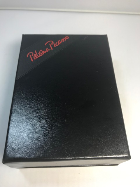 Paloma Picasso pure parfum 7,5 ml gold case gift set. Rare, vintage. Sealed/full