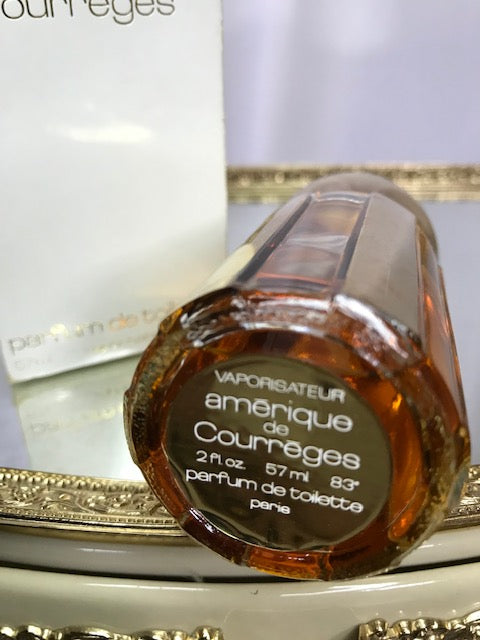 Amerique de Courreges parfum de toilette 2 oz (57 ml). Rare, vintage 1974 original. Best condition