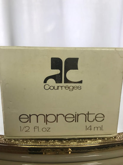 Courrèges Empreinte pur parfum 14 ml. Rare, flacon vintage 1970 plein/scellé.
