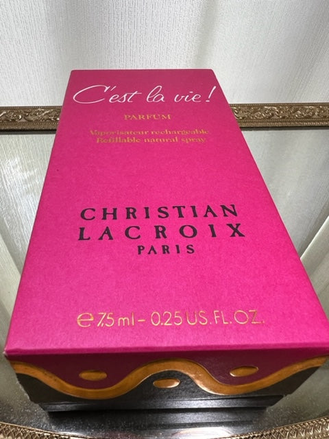 C'est La Vie Christian Lacroix pur parfum 7,5 ml. Édition originale vintage 1990