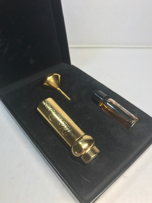 Paloma Picasso pure parfum 7,5 ml gold case gift set. Rare, vintage. Sealed/full