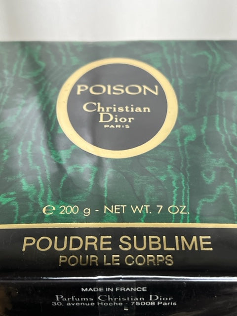 Poison Dior parfum poudre sublime (poudre corporelle) 200 g. Vintage 1989. Scellée. Luxueuse