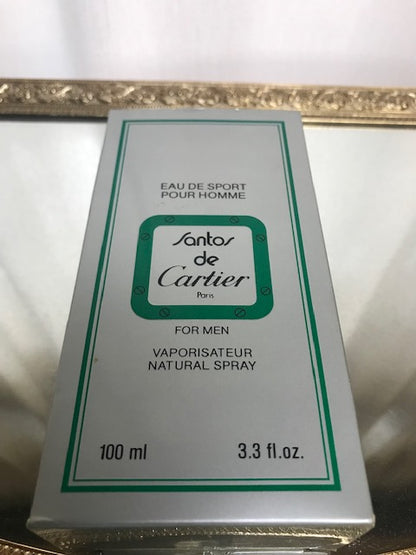 Santos de Cartier Eau de Sport edt 100 ml. Rare, original de 1989. Flacon scellé
