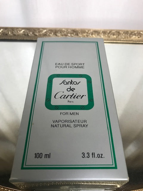 Santos de Cartier Eau de Sport edt 100 ml. Rare, original 1989. Sealed bottle