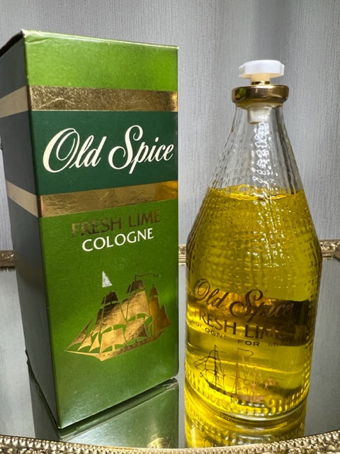 Eau de Cologne Old Spice Fresh Lime 140 ml. Extrêmement rare, années 1980. Flacon scellé Shulton
